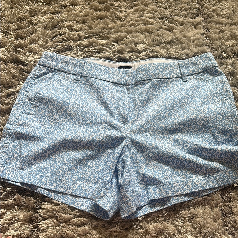 J. Crew Blue and White Bermuda Shorts